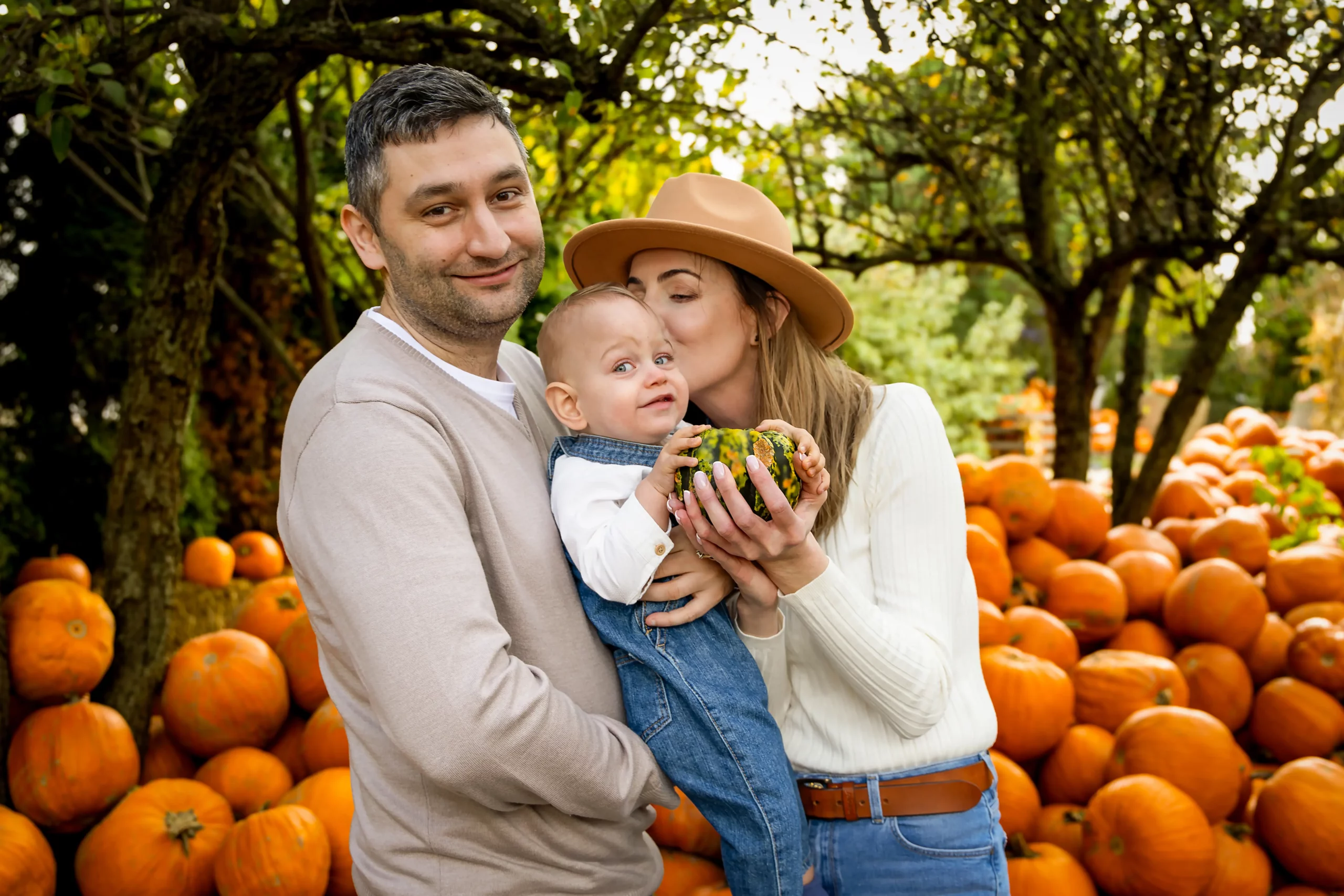 Sesja zdjęciowa na farmie dyniowej