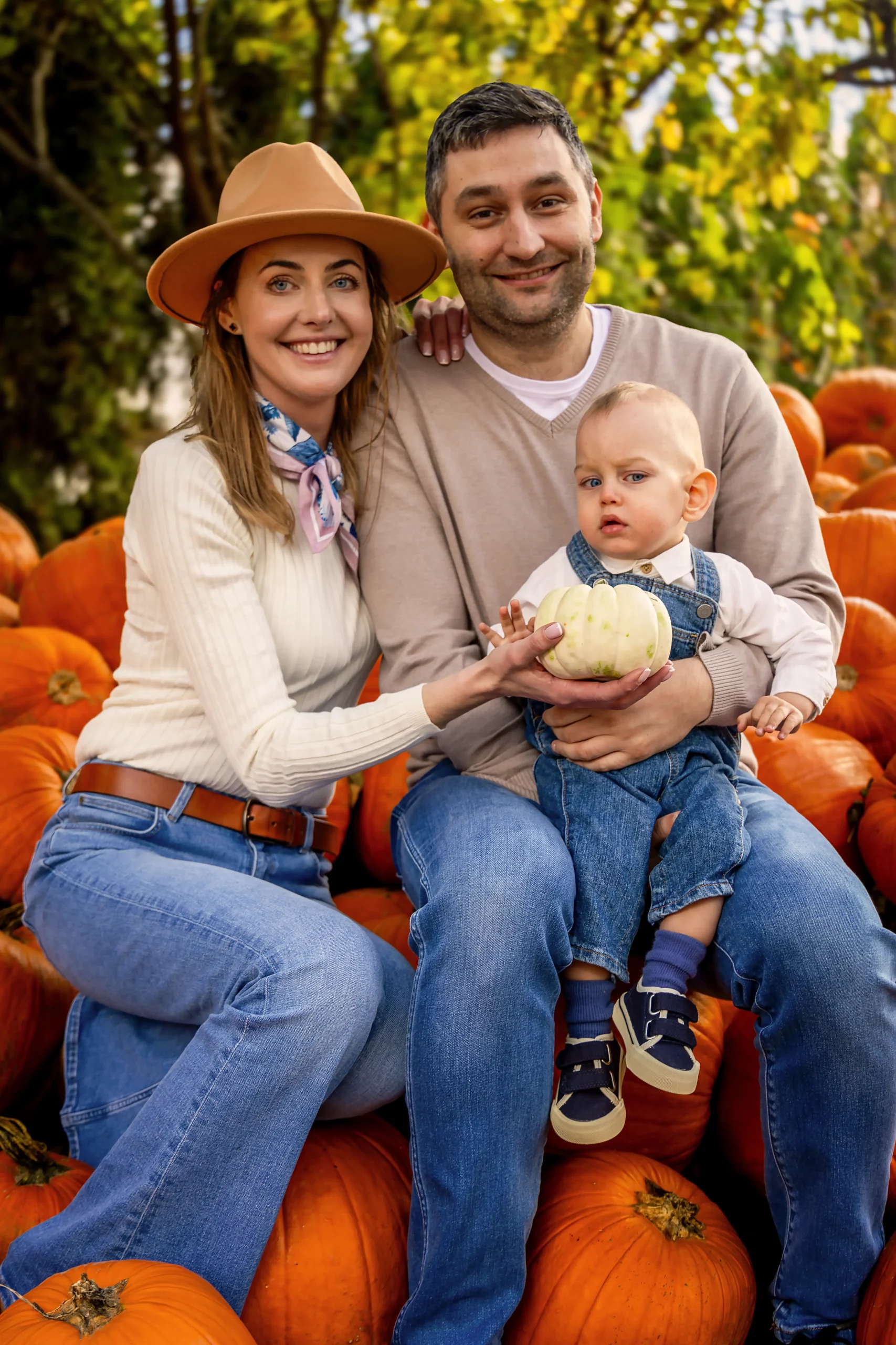 Sesja zdjęciowa na farmie dyniowej
